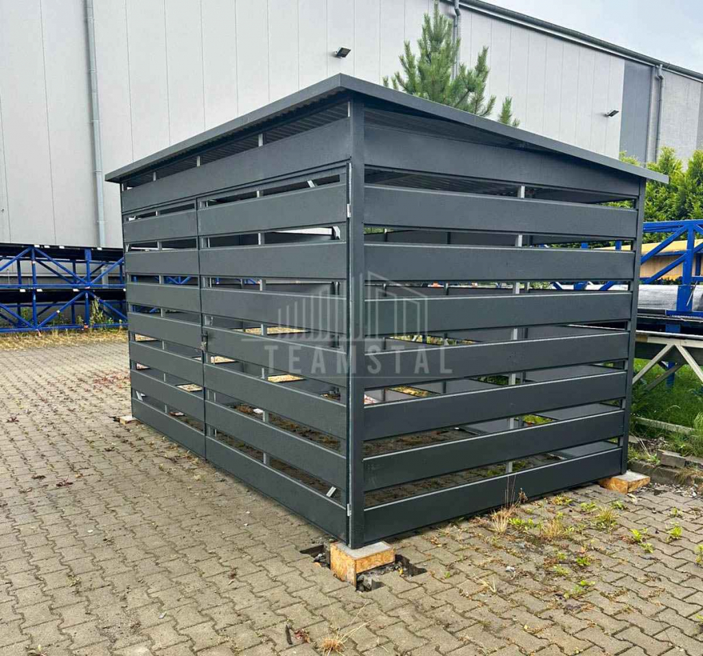 Wiata śmietnikowa 4x2m Antracyt - furtka TS1139 Radom - zdjęcie 2