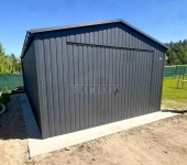 Garaż blaszany 5x6 m - brama uchylna - drzwi - rynny - dach TS1310 Cieszyn - zdjęcie 3