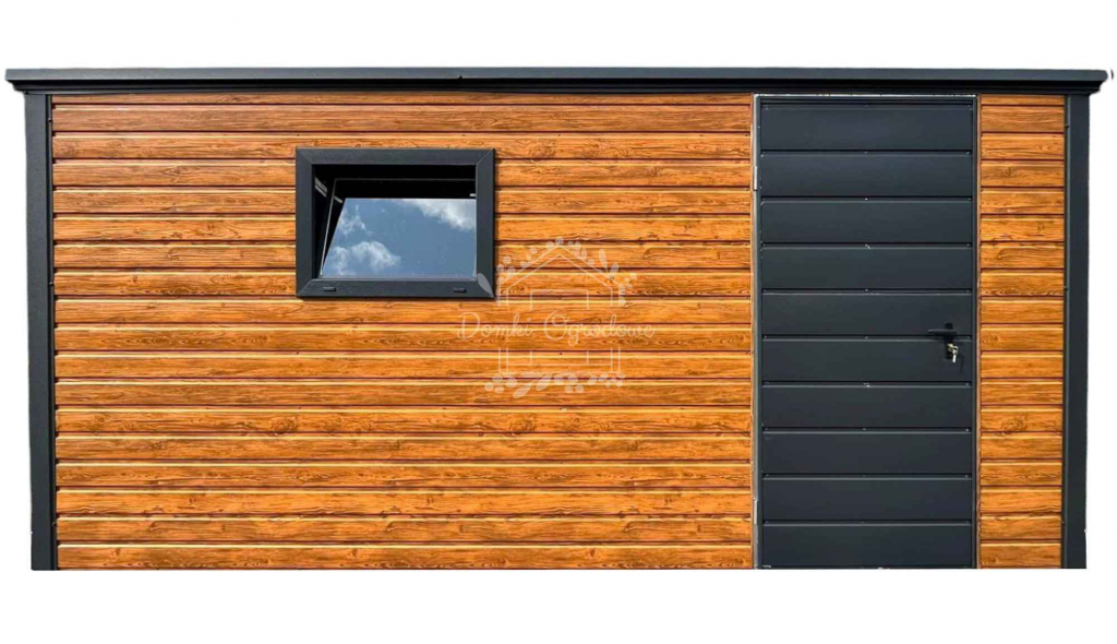 Schowek Domek Ogrodowy 4x2m   okno Drewnopodobny dach spad w tył ID707 Mrągowo - zdjęcie 1