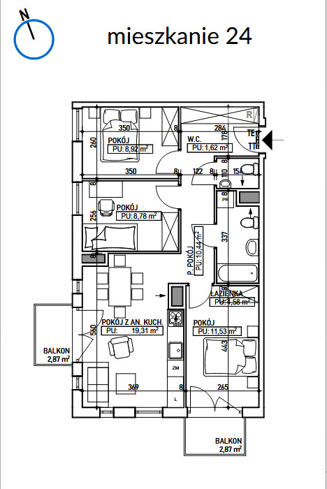 Piekne mieszkanie  4pok. z dwoma balkonami Wrocław - zdjęcie 8