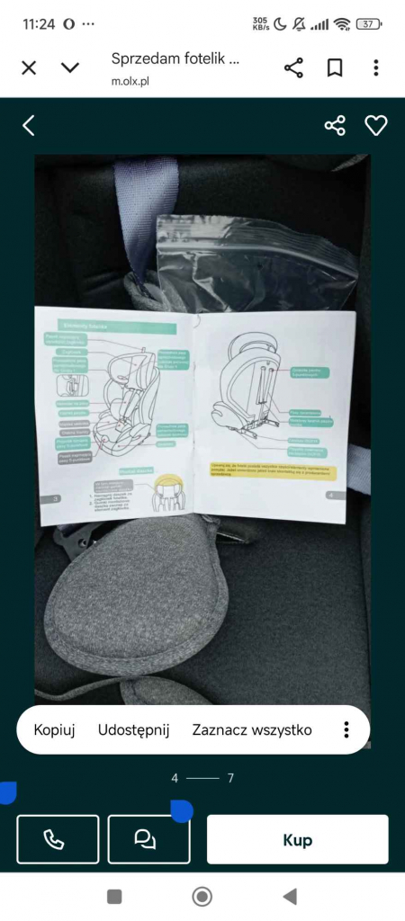 Sprzedam fotelik samochodowy Ryki - zdjęcie 5