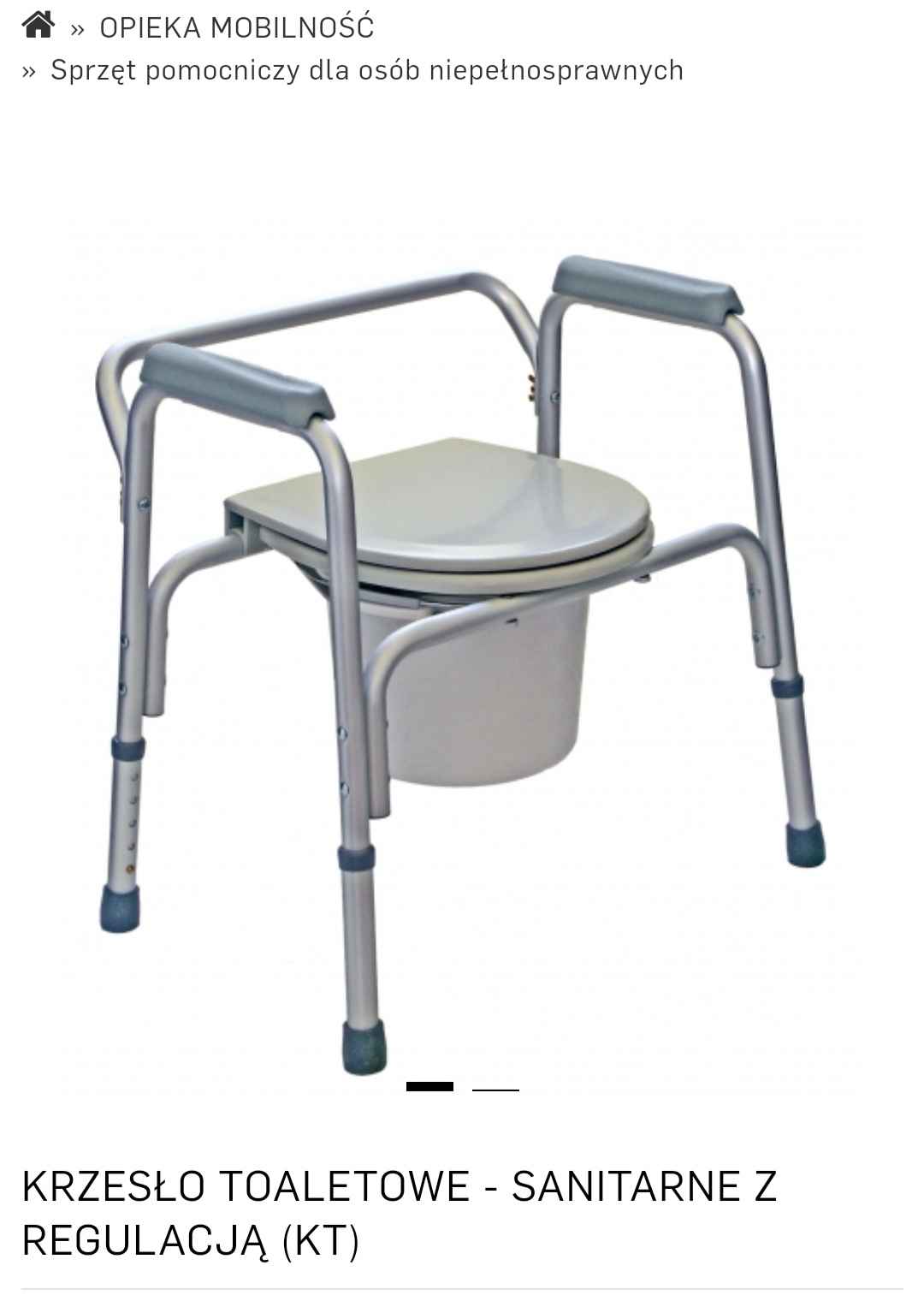Sprzedam krzesło toaletowe-sanitarne z regulacją Radymno - zdjęcie 1