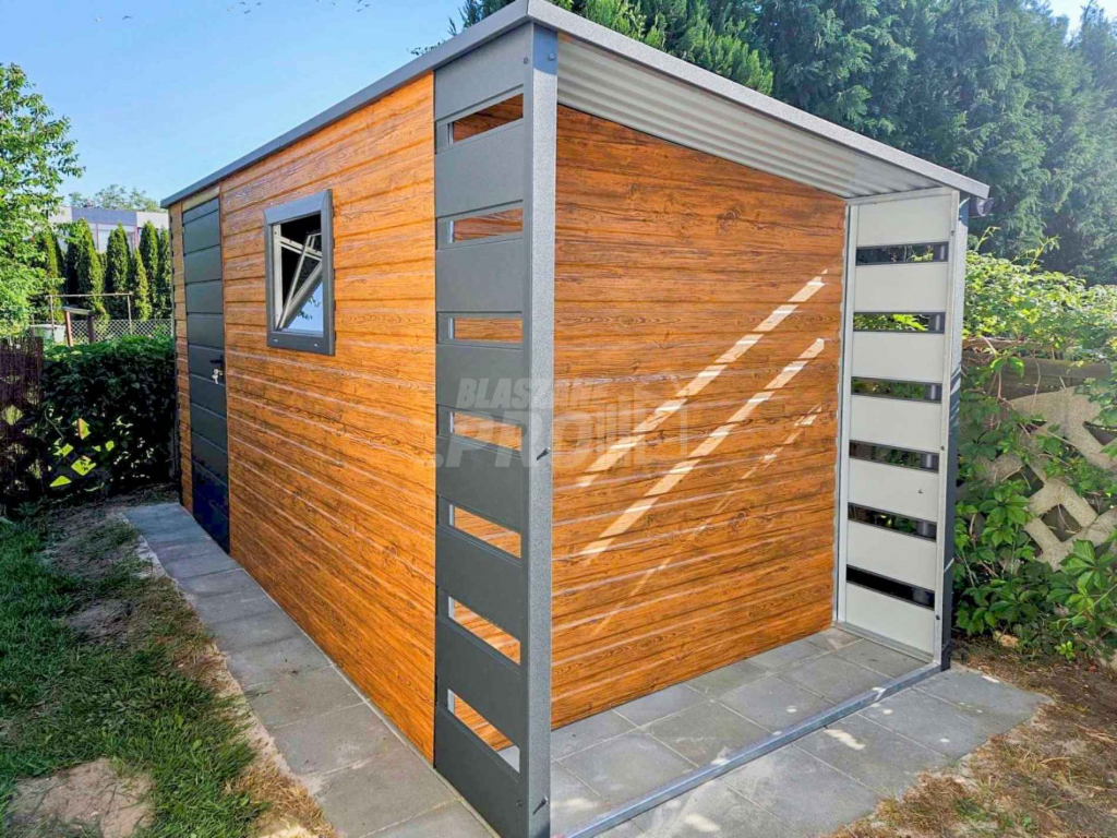 Domek Ogrodowy 4,5x2m Wiata 0,5m Brama Dwuskrzydłowa Okno GP383 Tarnów - zdjęcie 2