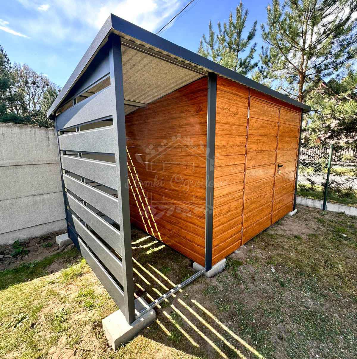 Schowek – domek ogrodowy 3×3 m + wiata 1×3 m drewnopodobny ID1221 Radom - zdjęcie 3