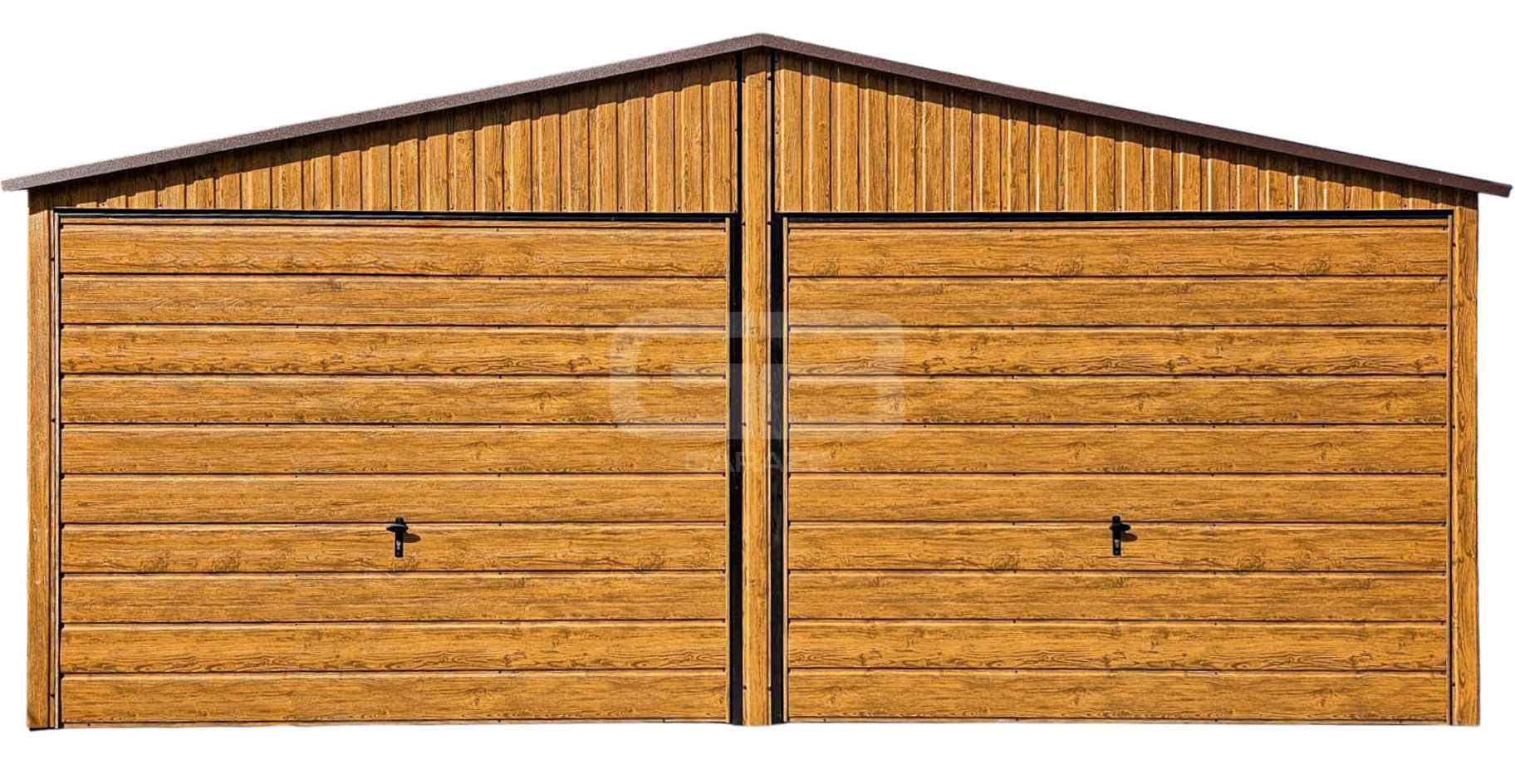 Garaż blaszany 6x6m + wiata 6x1m wolnostojący 2x brama drzwi GB182 Police - zdjęcie 1