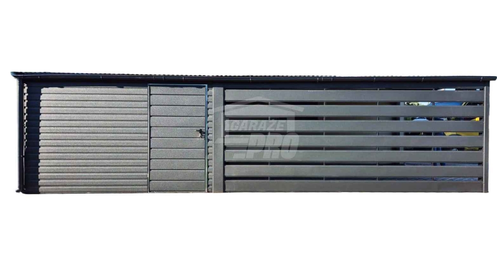 Schowek - domek ogrodowy 3x4 m + wiata 3x6 m drzwi dach rynny GP751 Sanok - zdjęcie 1