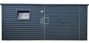 Schowek - domek ogrodowy 4,5x2m  brama dwuskrzydłowa okno  dach  ID995
