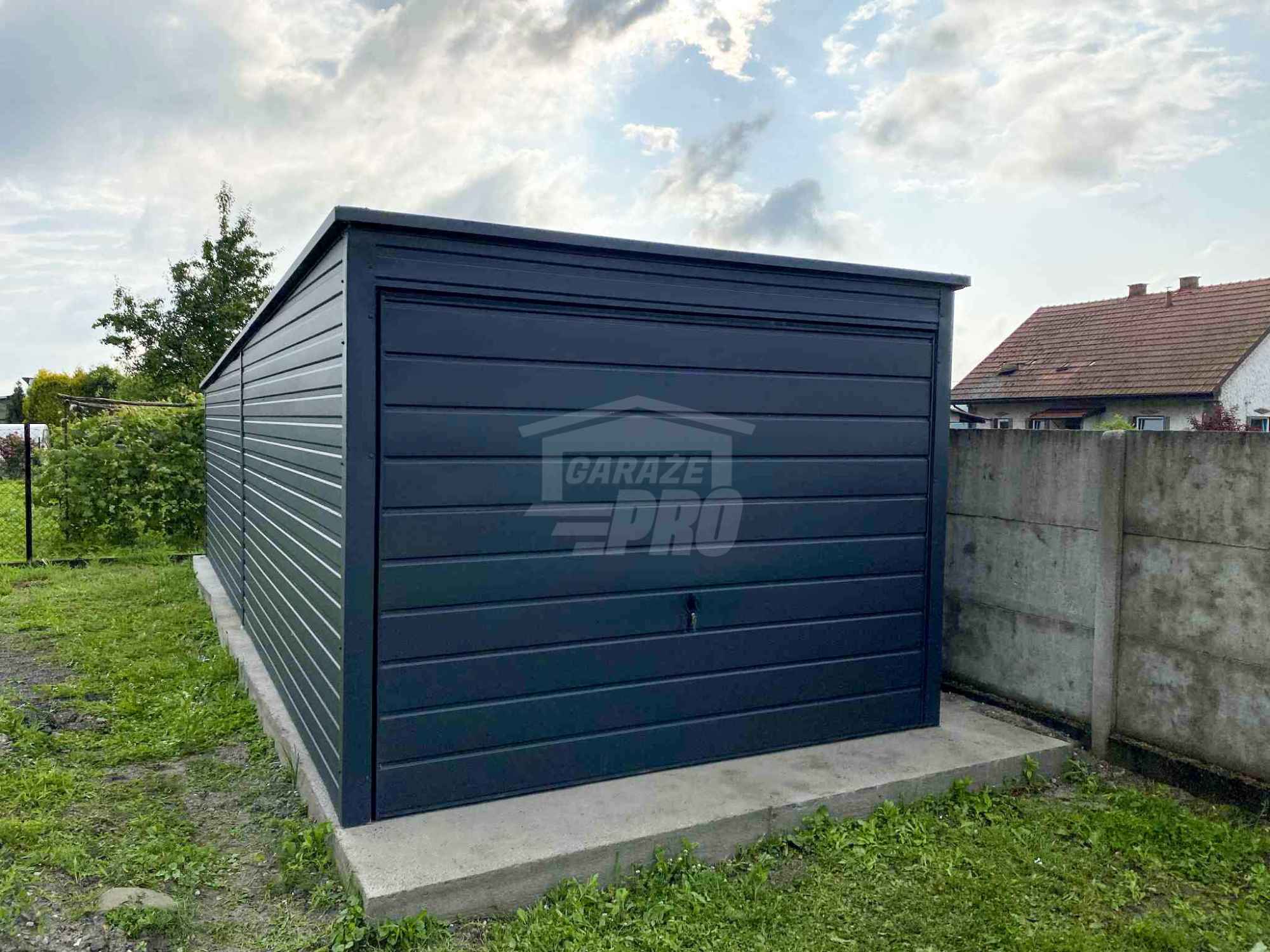 Garaż blaszany 5x7 Brama  Antracyt  Dach dwuspadowy GP564 Szczecin - zdjęcie 3