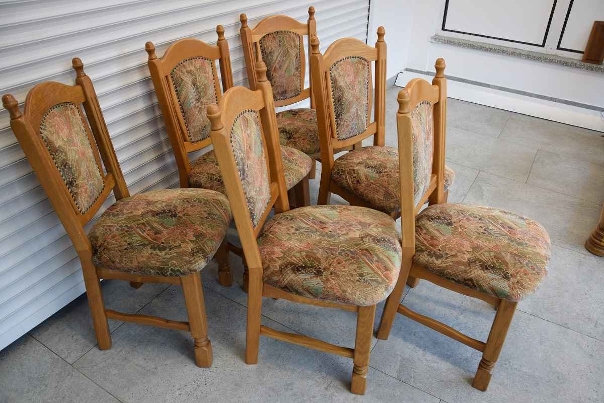 krzesła dębowe 6 szt - super stan Olsztyn - zdjęcie 2