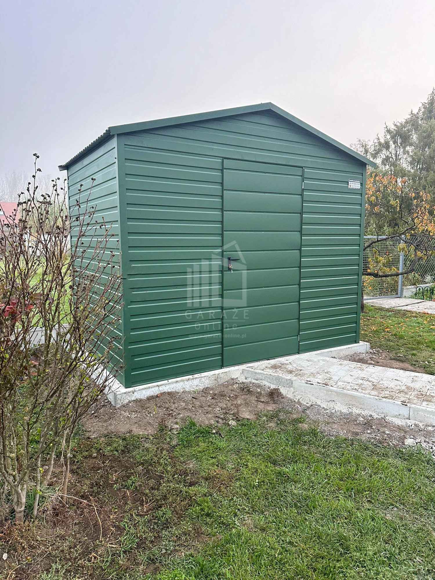Schowek Domek ogrodowy 3x2m  drzwi - zielony - dach dwuspadowy ID780 Sanok - zdjęcie 5