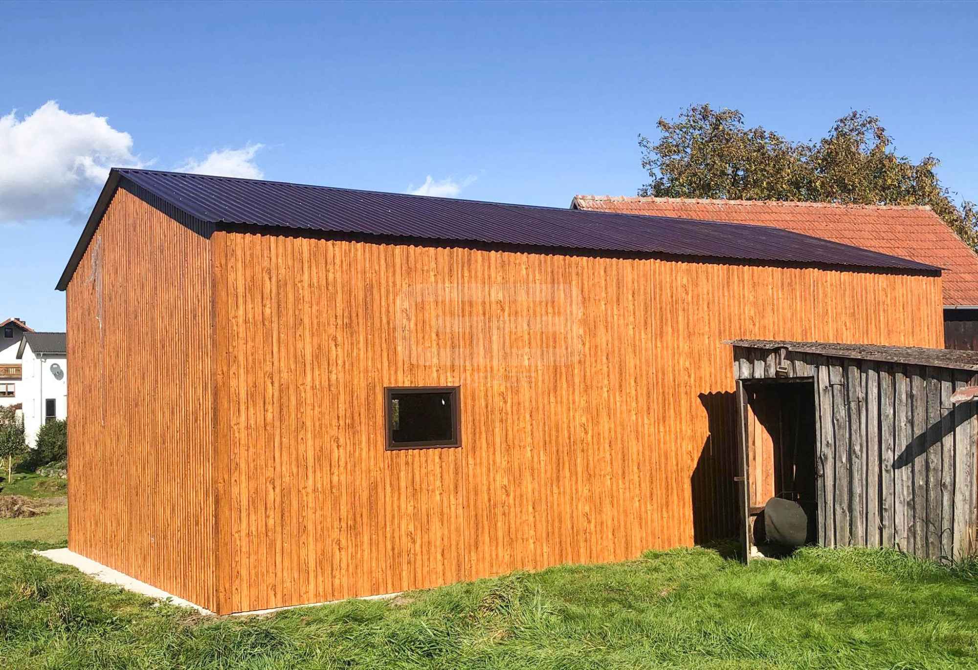 Garaż blaszany 6x9 Brama + 3x okno drewnopodobny  Dach GB184 Kraśnik - zdjęcie 3