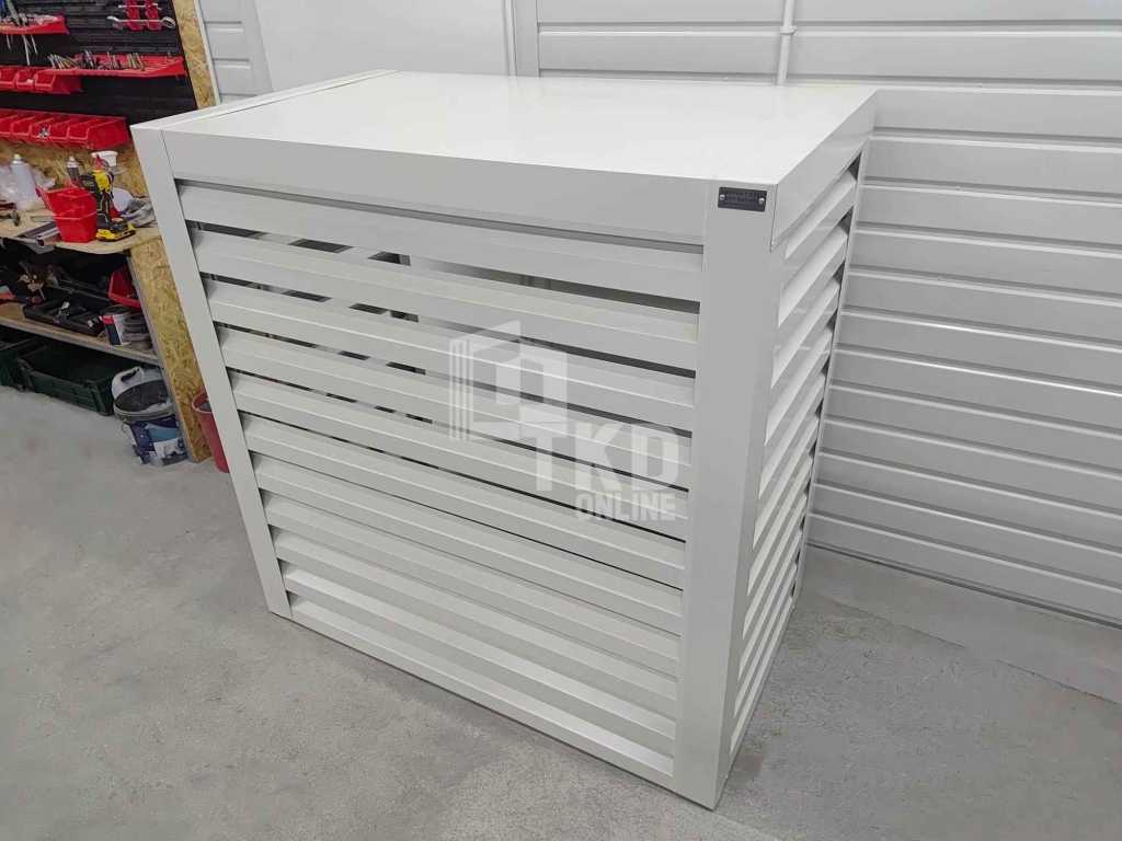 Osłona klimatyzatora – pompy ciepła 120x40x140 cm biały TKD448 Otwock Mały - zdjęcie 2