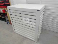 Osłona klimatyzatora – pompy ciepła 120x40x140 cm biały TKD448 Otwock Mały - zdjęcie 2