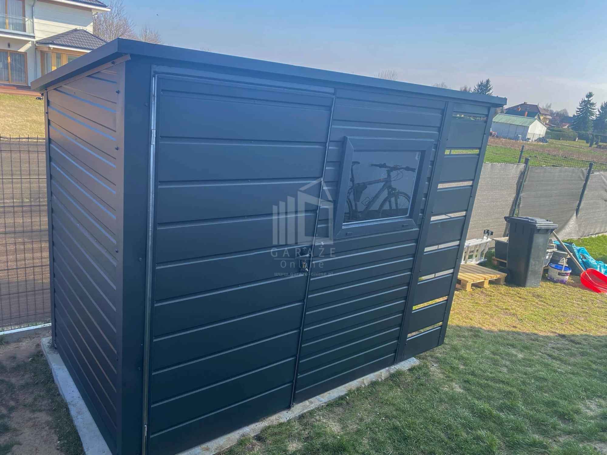 Schowek - Domek Ogrodowy 2x1,5m + wiata 0,5m  Drzwi okno  dach  ID961 Miastko - zdjęcie 2