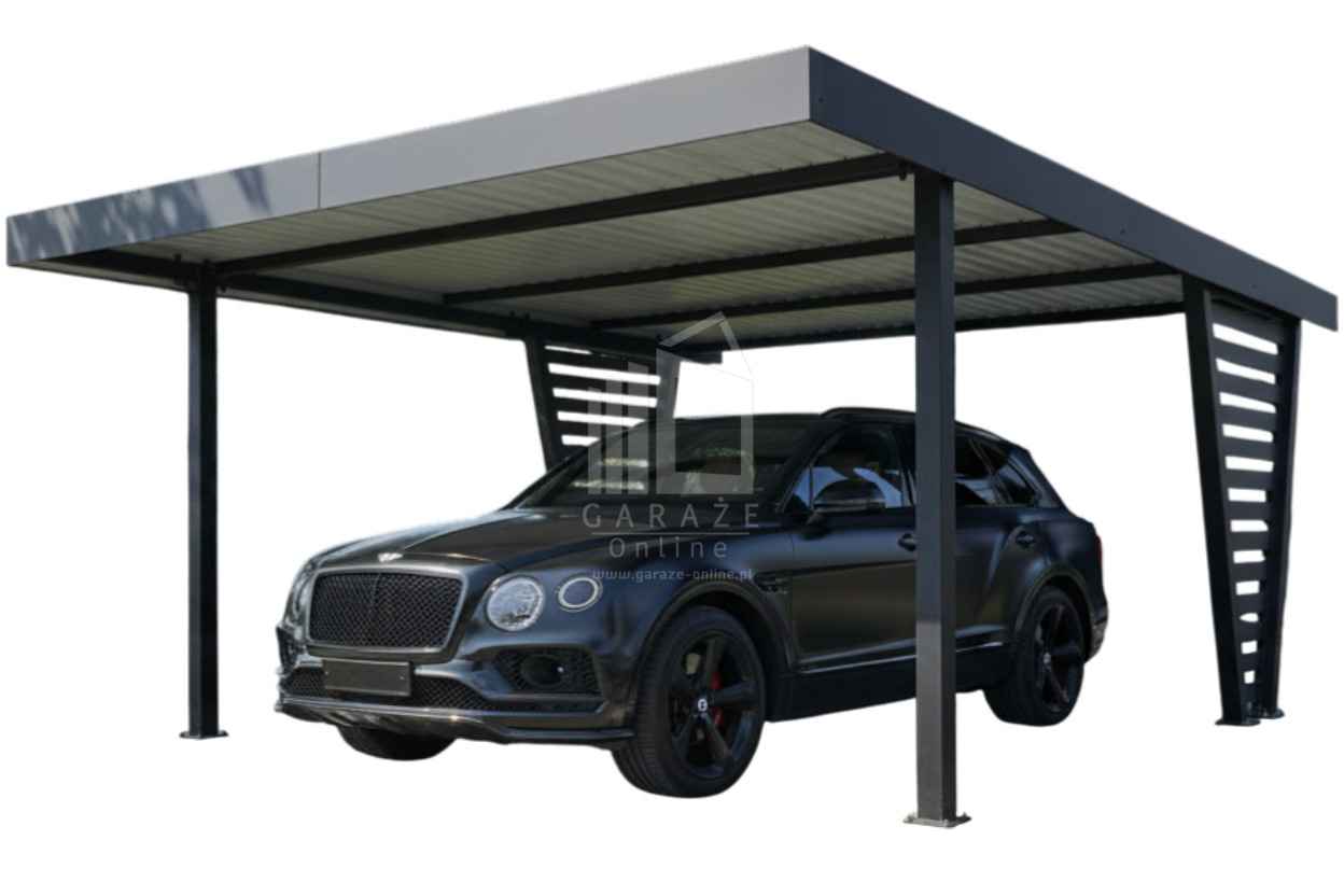 Carport V PREMIUM 5x5m - Wypełnienie panelami Wiata samochodowa ID1196 Śródmieście - zdjęcie 1