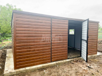 Domek ogrodowy Garaż  6x4m  Brama dwuskrzydłowa Dach spad w tył GP125 Cieszyn - zdjęcie 4