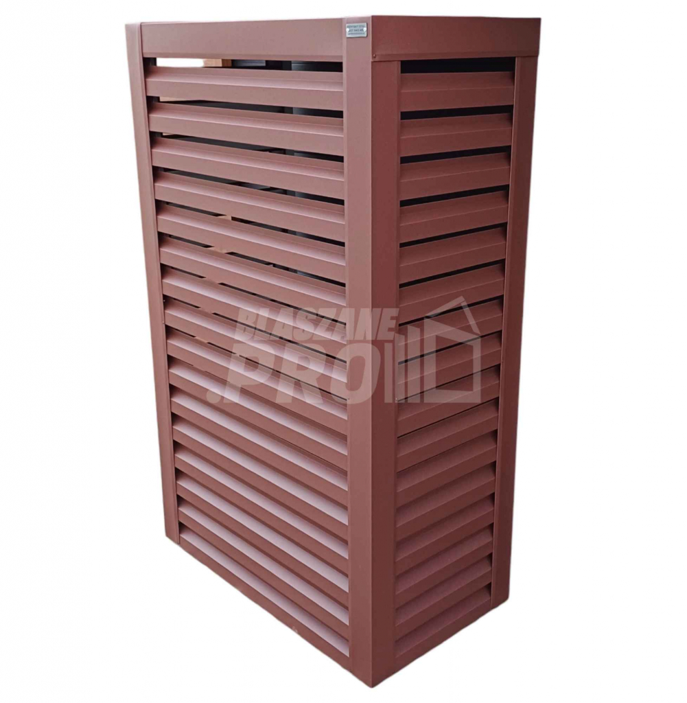 Osłona pompy ciepła 80x40x190 cm ciemny brąz GP318 Sopot - zdjęcie 1