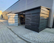 Wiata śmietnikowa  Schowek 4x2m   panele  Antracyt  rynny ID848 Ostrowiec Świętokrzyski - zdjęcie 2