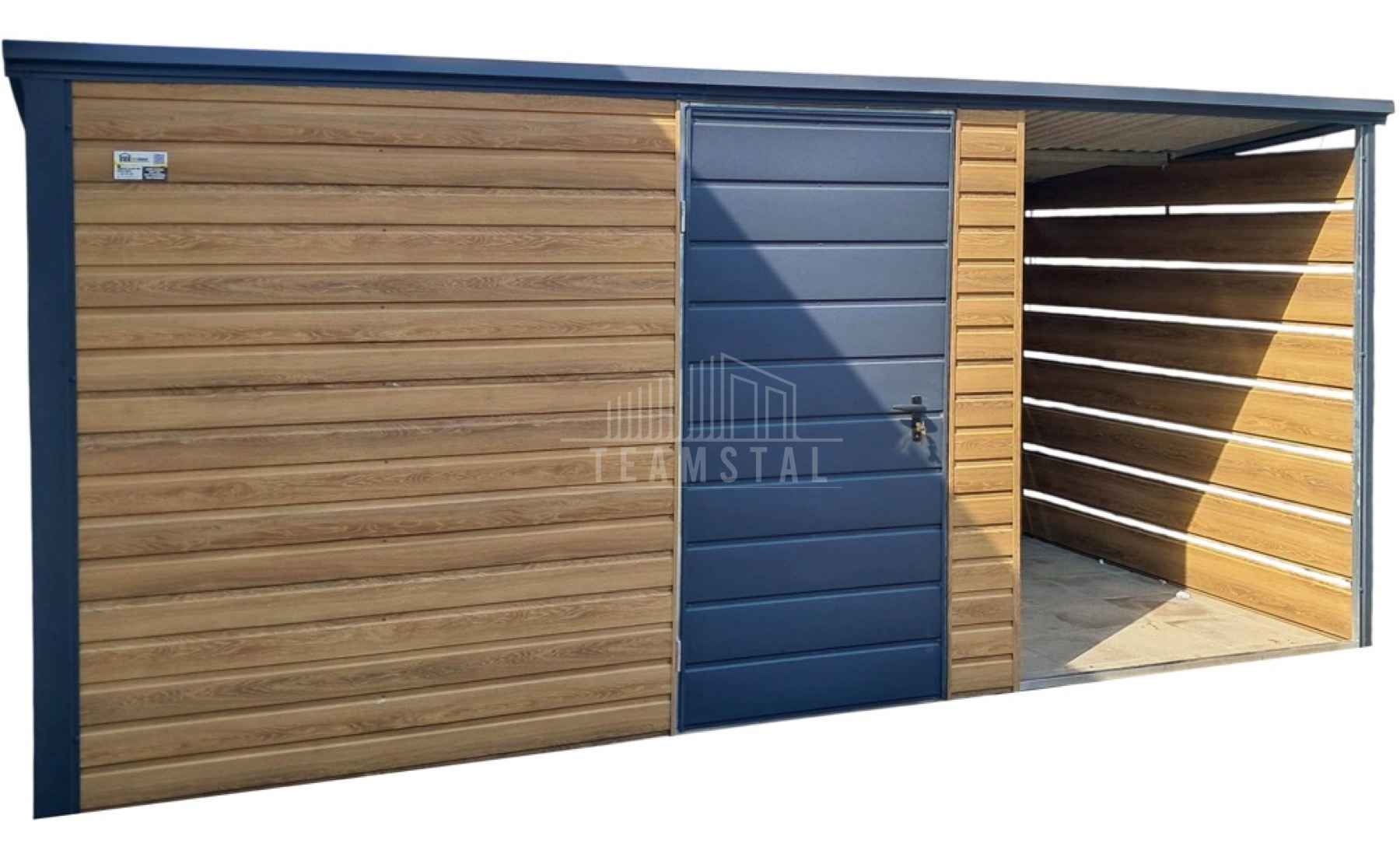 Schowek domek ogrodowy 3x2m + wiata 1,5m drzwi dach TS1084 Leszno - zdjęcie 1