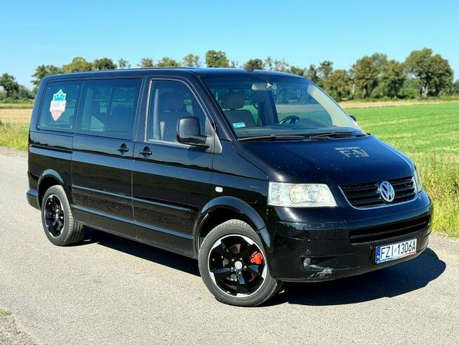 Volkswagen Multivan Czarny Rozsuwane Drzwi skóra beżowa 2,5 TDI Sulechów - zdjęcie 1