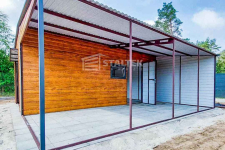 Garaż Blaszany 4x6m + Wiata 4x6m Brama Okno Drzwi dach ST136 Drawsko Pomorskie - zdjęcie 2