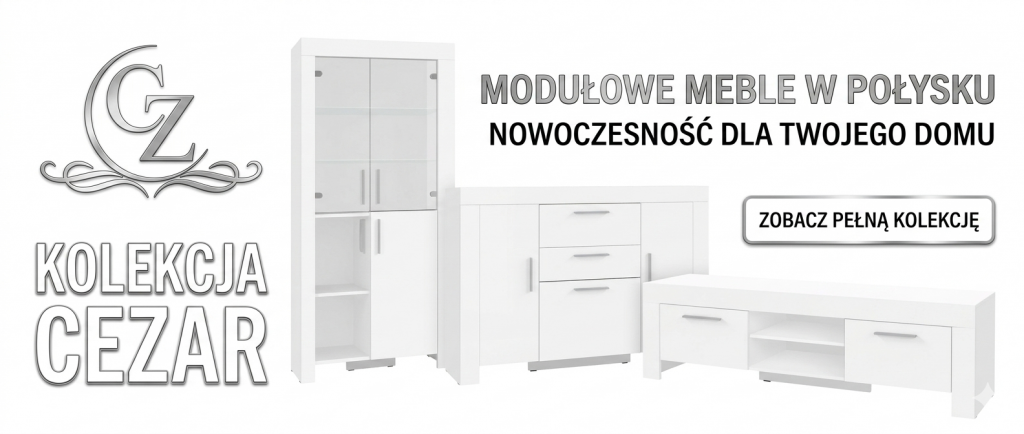 Nowa Kolekcja  Cezar w Matowej Bieli - Półka Cezar 25 Zabrze - zdjęcie 1