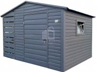 Schowek domek ogrodowy 2,2x2m + wiata 0,8m  drzwi okno dach ID991