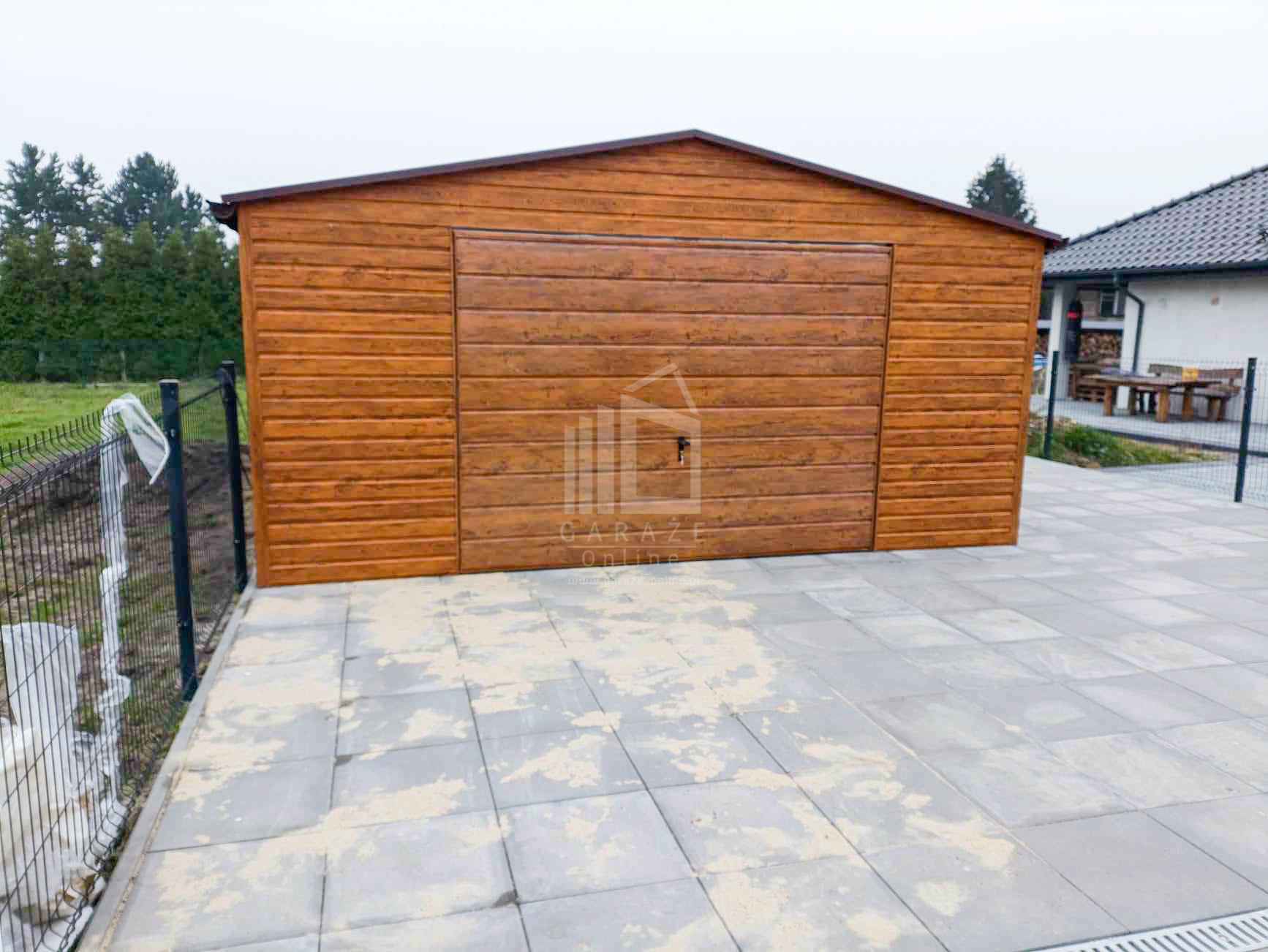 Garaż blaszany 6x6m - Brama uchylna drzwi 2x okno rynny dwuspad ID810 Oświęcim - zdjęcie 3