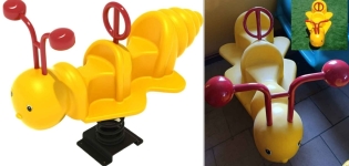 Bujak na sprężynie dla dwojga dzieci.