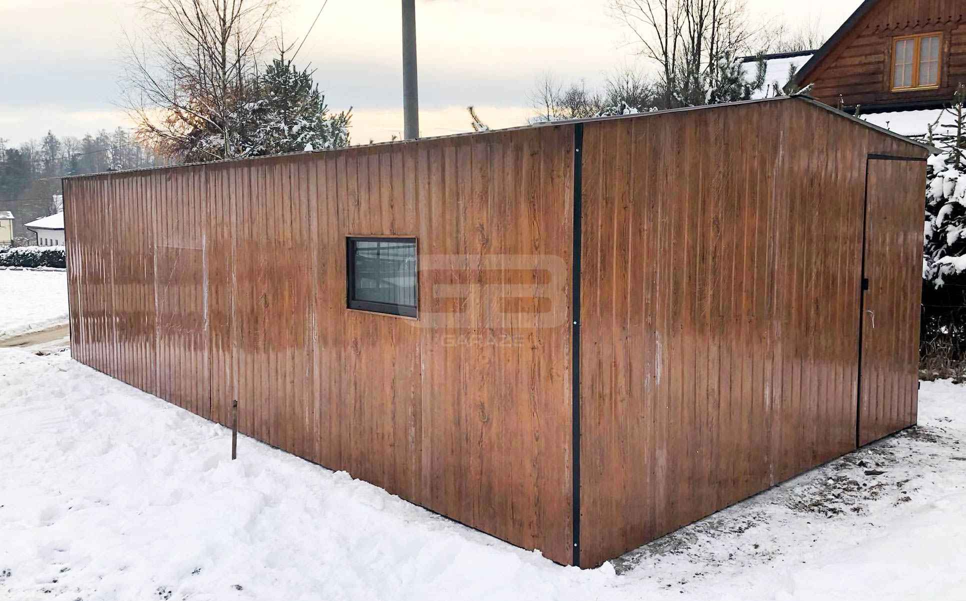 Garaż blaszany 5x8 wolnostojący Brama uchylna Okno drzwi Dach  GB176 Łomża - zdjęcie 10