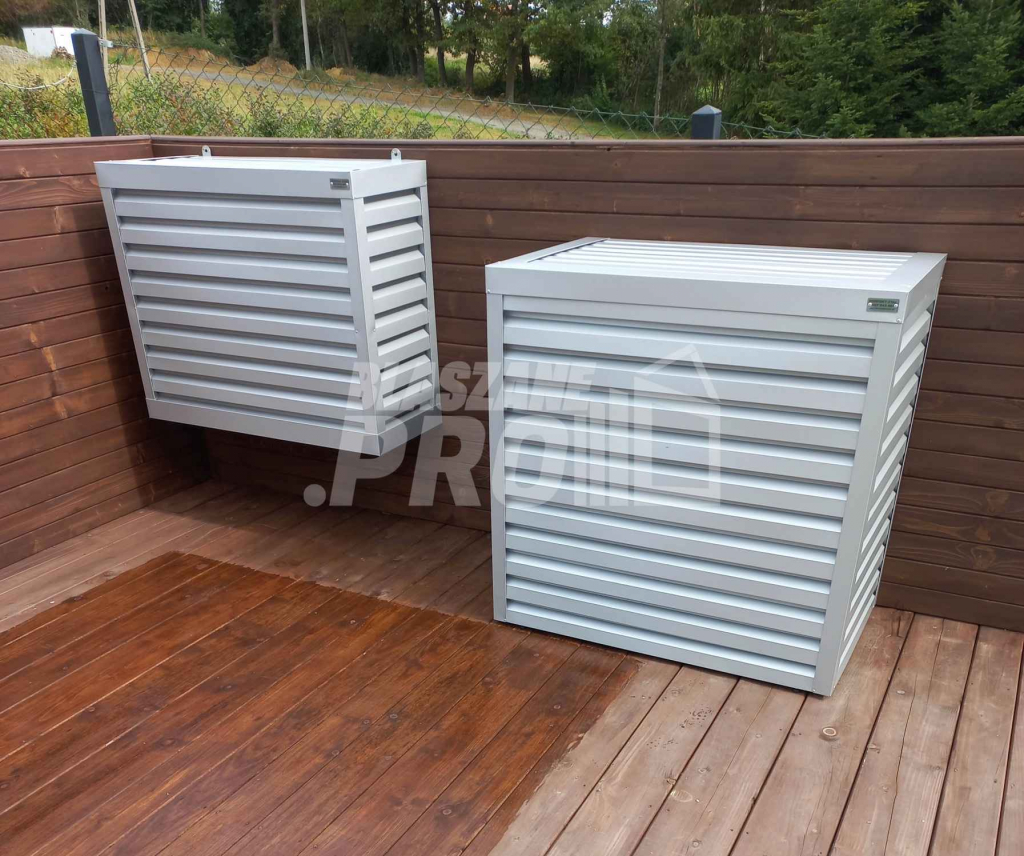 Osłona klimatyzatora - pompy ciepła 70x40x130 cm biały GP294 Białogrądy - zdjęcie 2
