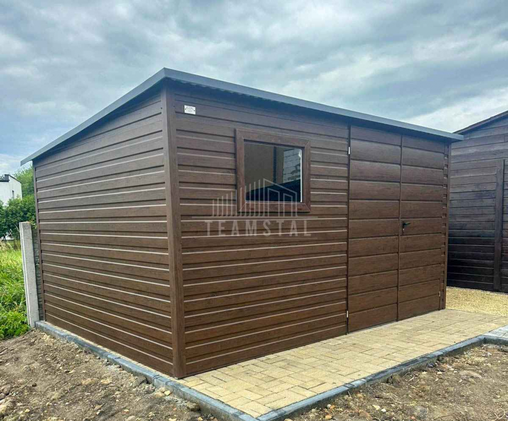 Schowek domek 4x2 brama okno drewnopodobny dach TS1138 Polesie - zdjęcie 4