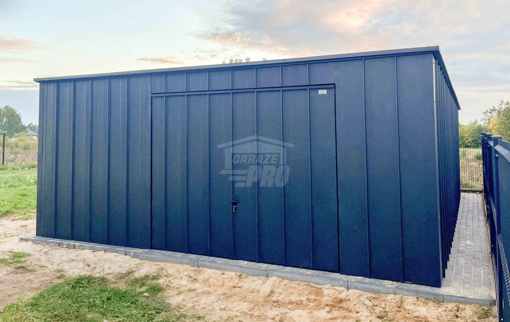 Garaż blaszany 6x8 brama uchylna drzwi blacha na rąbek dach GP646 Rzeszów - zdjęcie 4