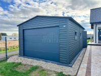 Garaż blaszany 4x6m - brama segmentowa - drzwi 2 x okno dach TS1192 Chełm - zdjęcie 4