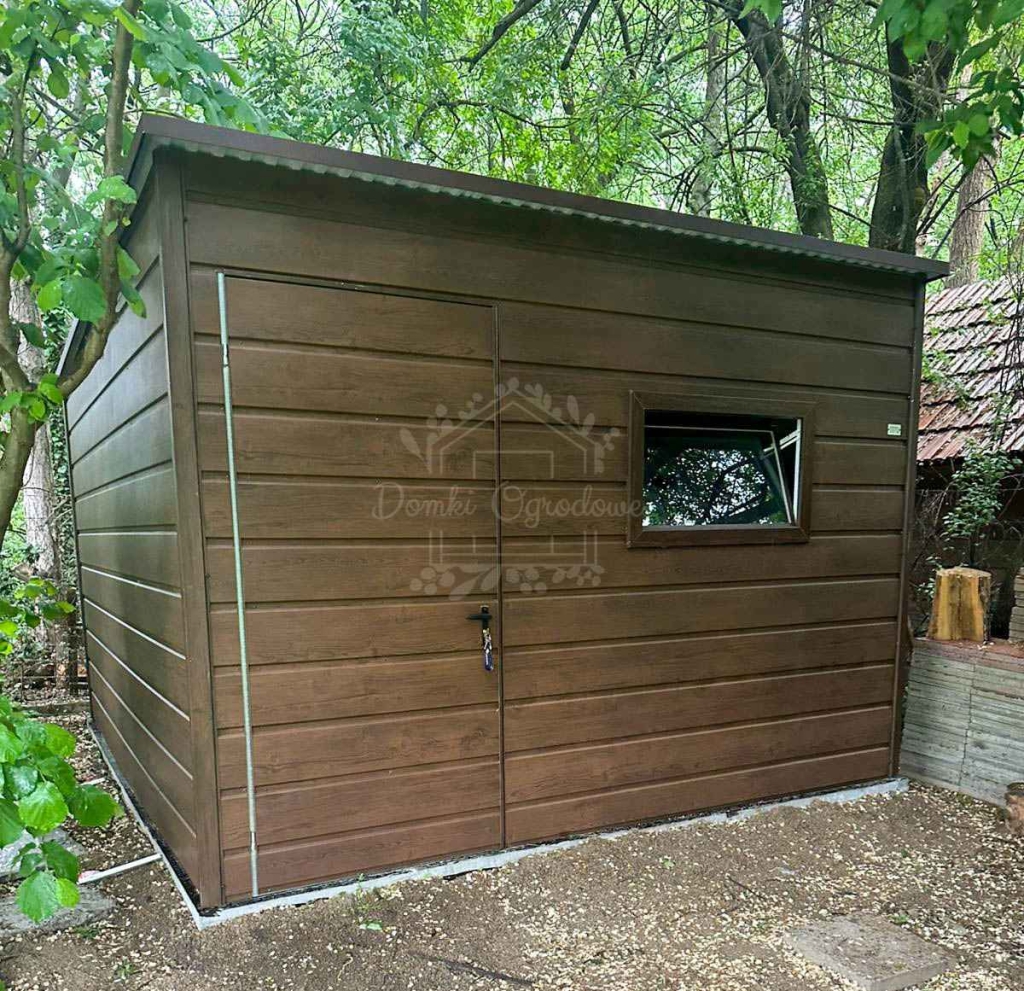 Schowek – Domek ogrodowy 3×3 m ciemny orzech –drewnopodobny ID1268 Toruń - zdjęcie 2