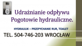 Przetkanie ubikacji, wc, Wrocław, t 504-746-203 zatkanego odpływu wody Psie Pole - zdjęcie 2