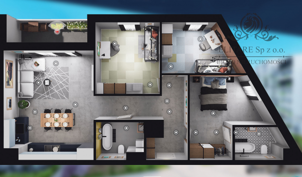 Mieszkanie 4pok,2łazienki,balkon pow. 87,61m2 /Wrocław Szczepin Wrocław - zdjęcie 8