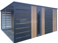 Schowek – domek ogrodowy 3×3 – wiata 1×3 – drzwi – okno dach  ST224