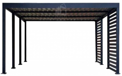 Carport PREMIUM - Wiata samochodowa 4x5m dodatkowa zabudowa ID1156