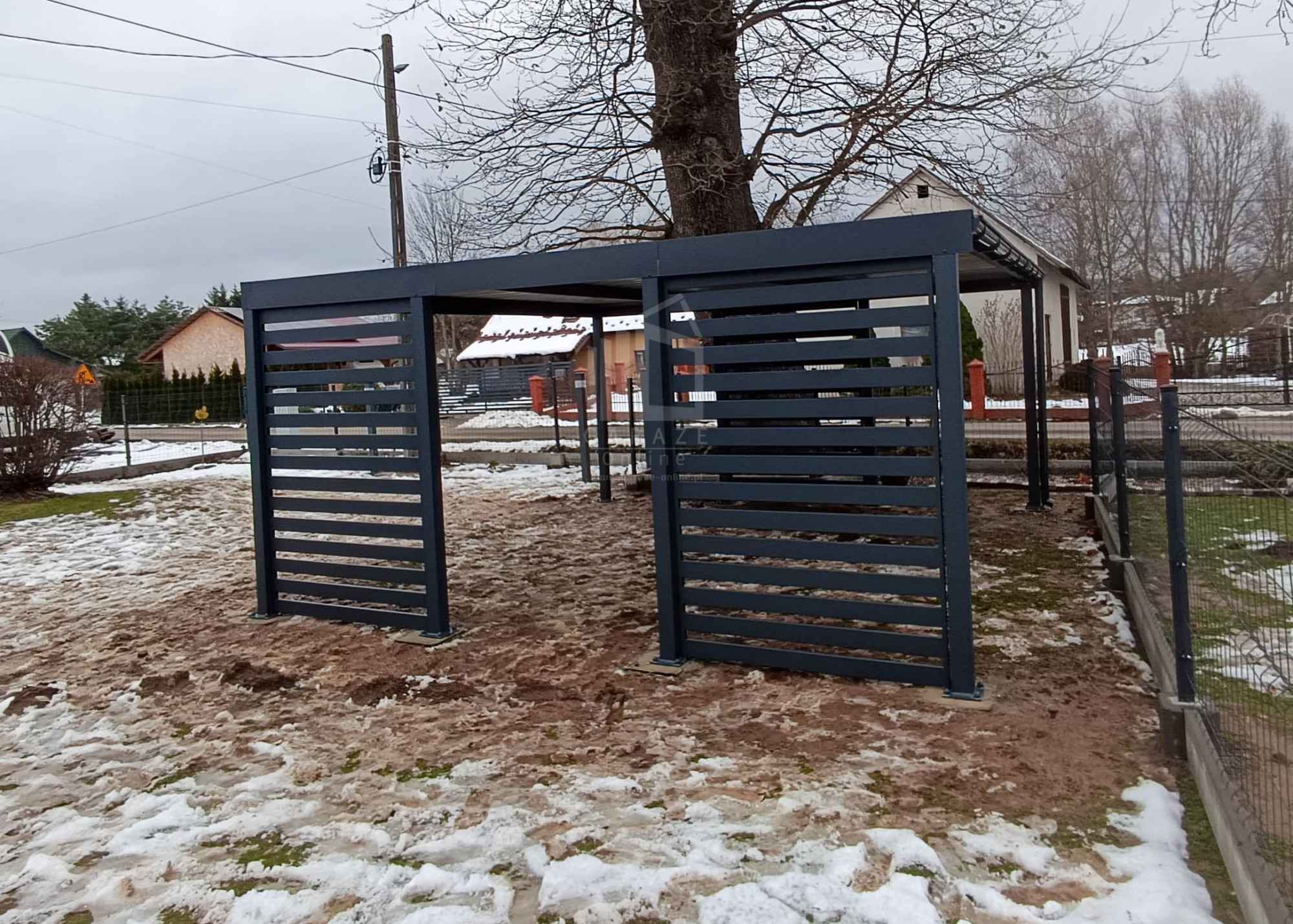 Carport PREMIUM - Wiata samochodowa 5x5 dodatkowa zabudowa ID1157 Żnin - zdjęcie 6