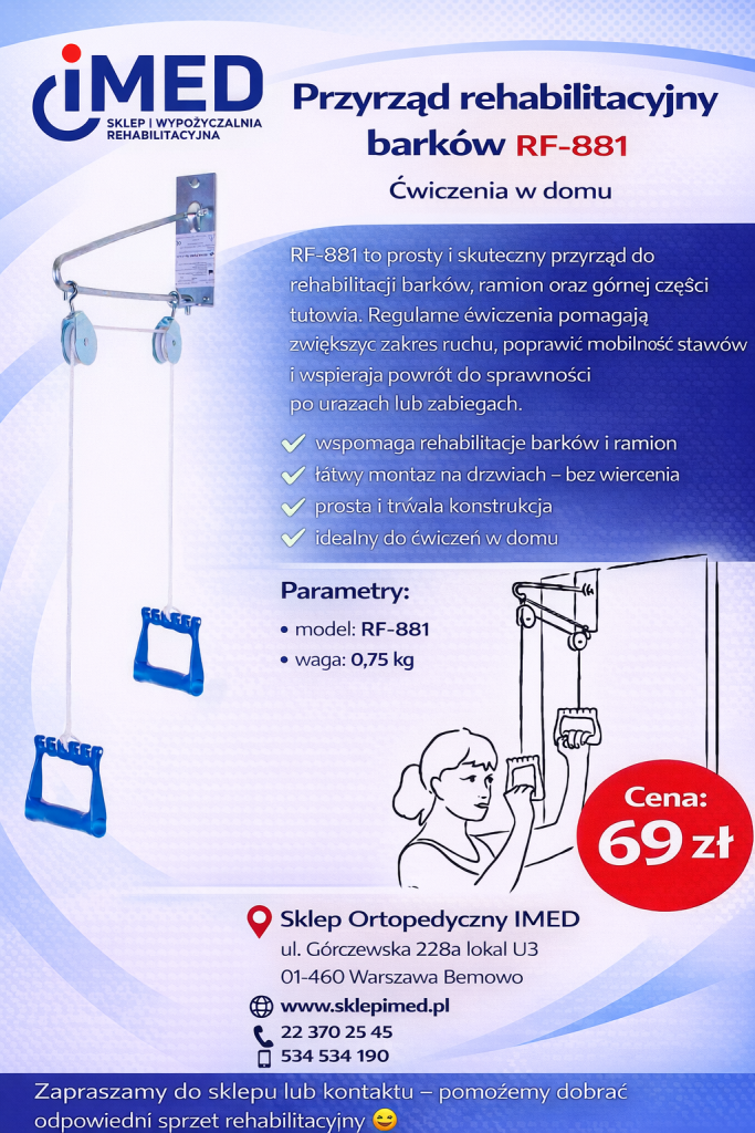 Przyrząd do rehabilitacji barków RF-881 – ćwiczenia ramion i barków Bemowo - zdjęcie 1
