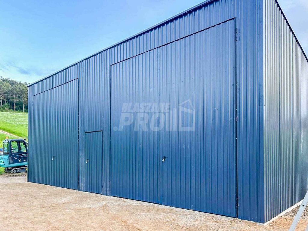 Hala - Garaż Blaszany 12x6m - 2x Bramy dwuskrzydłowe - Drzwi GP417 Rybnik - zdjęcie 2