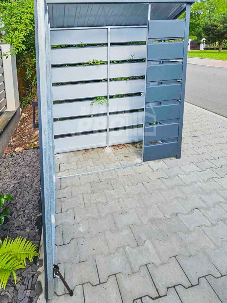 Wiata Śmietnikowa spad w tył 1,4x0,5m Antracyt Schowek ogrodowy GP380 Radom - zdjęcie 4