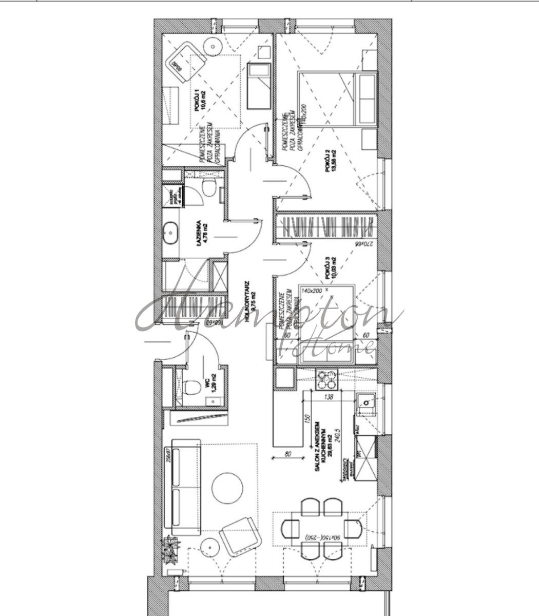 Mieszkanie 4 pokoje do wprowadzenia się Mokotów - zdjęcie 2