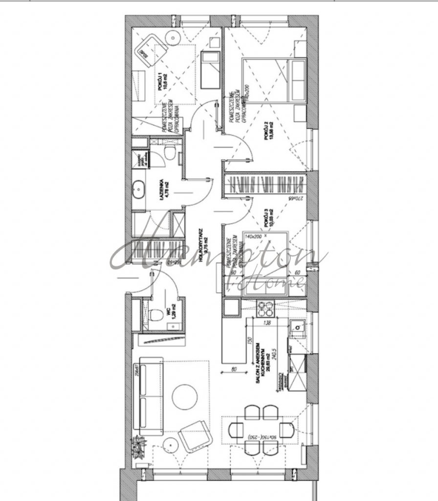 Mieszkanie 4 pokoje do wprowadzenia się Mokotów - zdjęcie 2