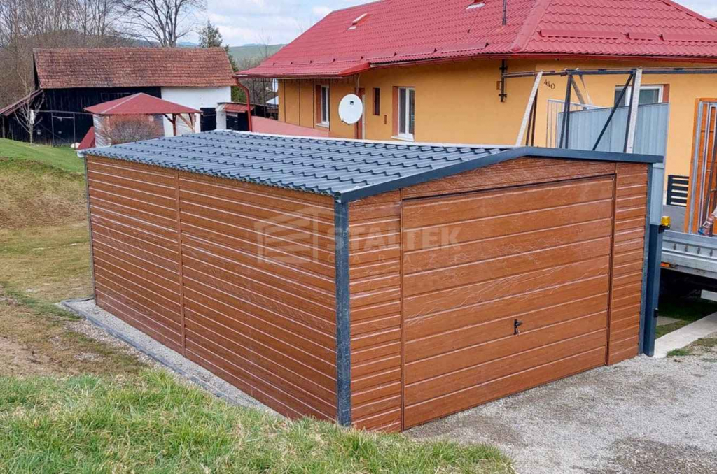 Garaż Blaszany 4X6 Dwuspad Blachodachówka Brama Drzwi Okno ST216 Lidzbark Warmiński - zdjęcie 5