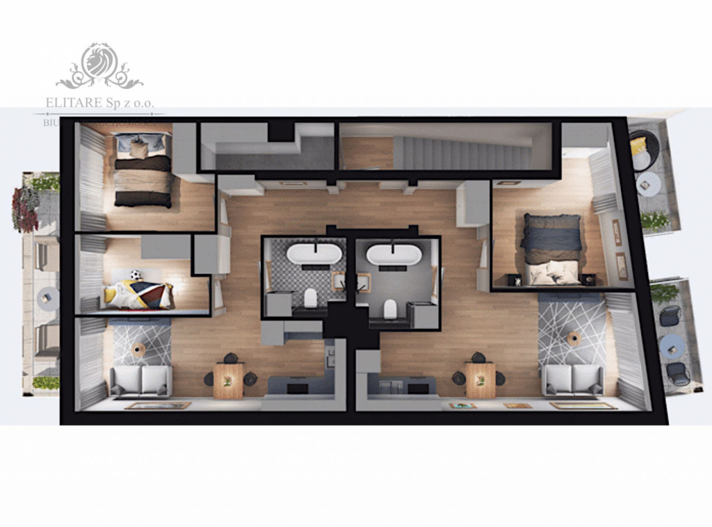 Duże, mieszkanie 96,6m2 z 3 balkonami/ Jagodno, Brochów Wrocław Wrocław - zdjęcie 4