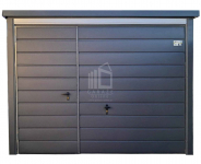 Garaż blaszany 3x5m - brama uchylna drzwi dach spad w tył  ID978