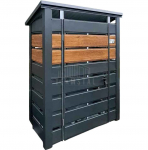 Wiata śmietnikowa 1,5x0,5m - drewnopodobny- dach TS1208