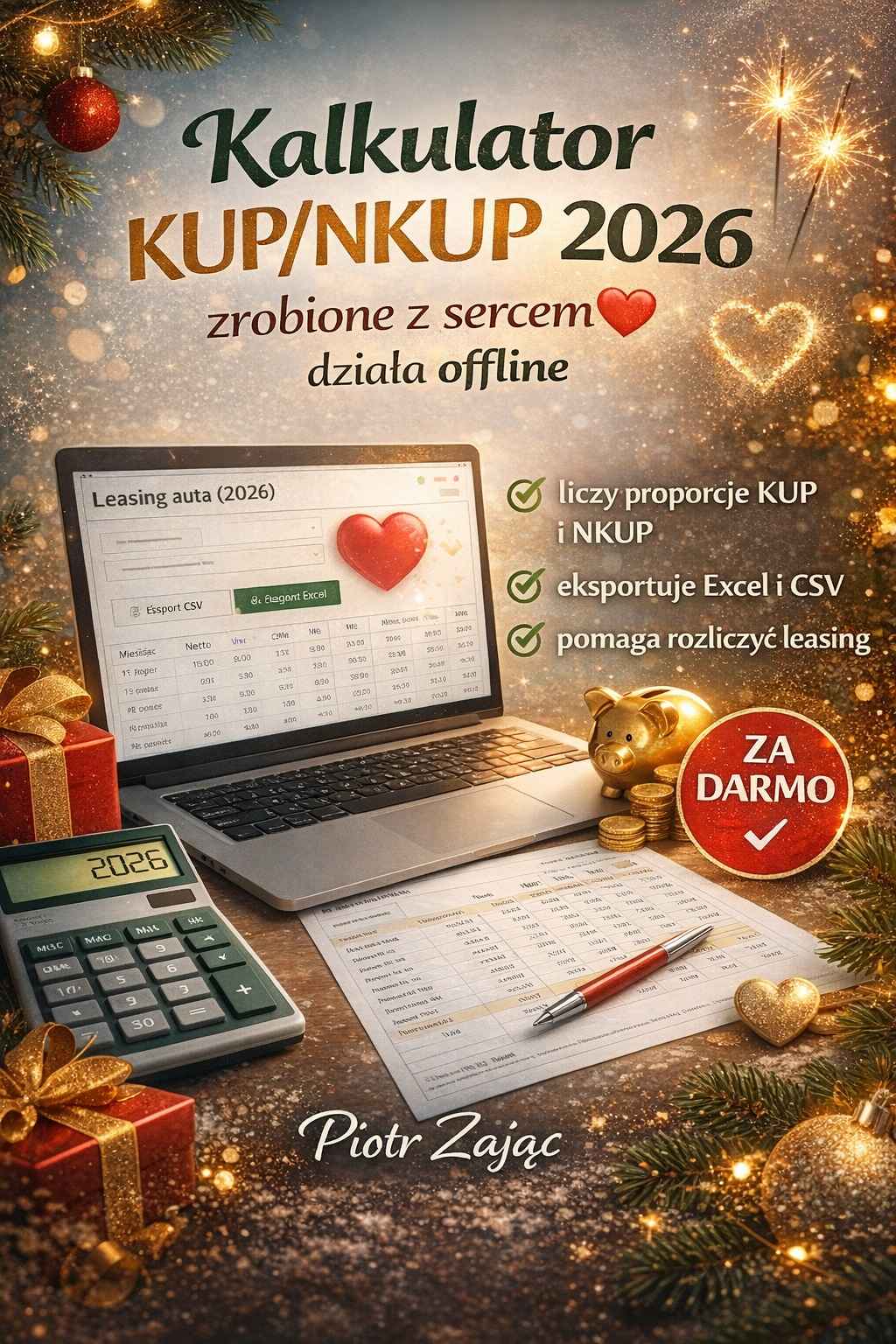 Zrobiłem darmowy kalkulator KUP/NKUP 2026 – działa offline Lublin - zdjęcie 1